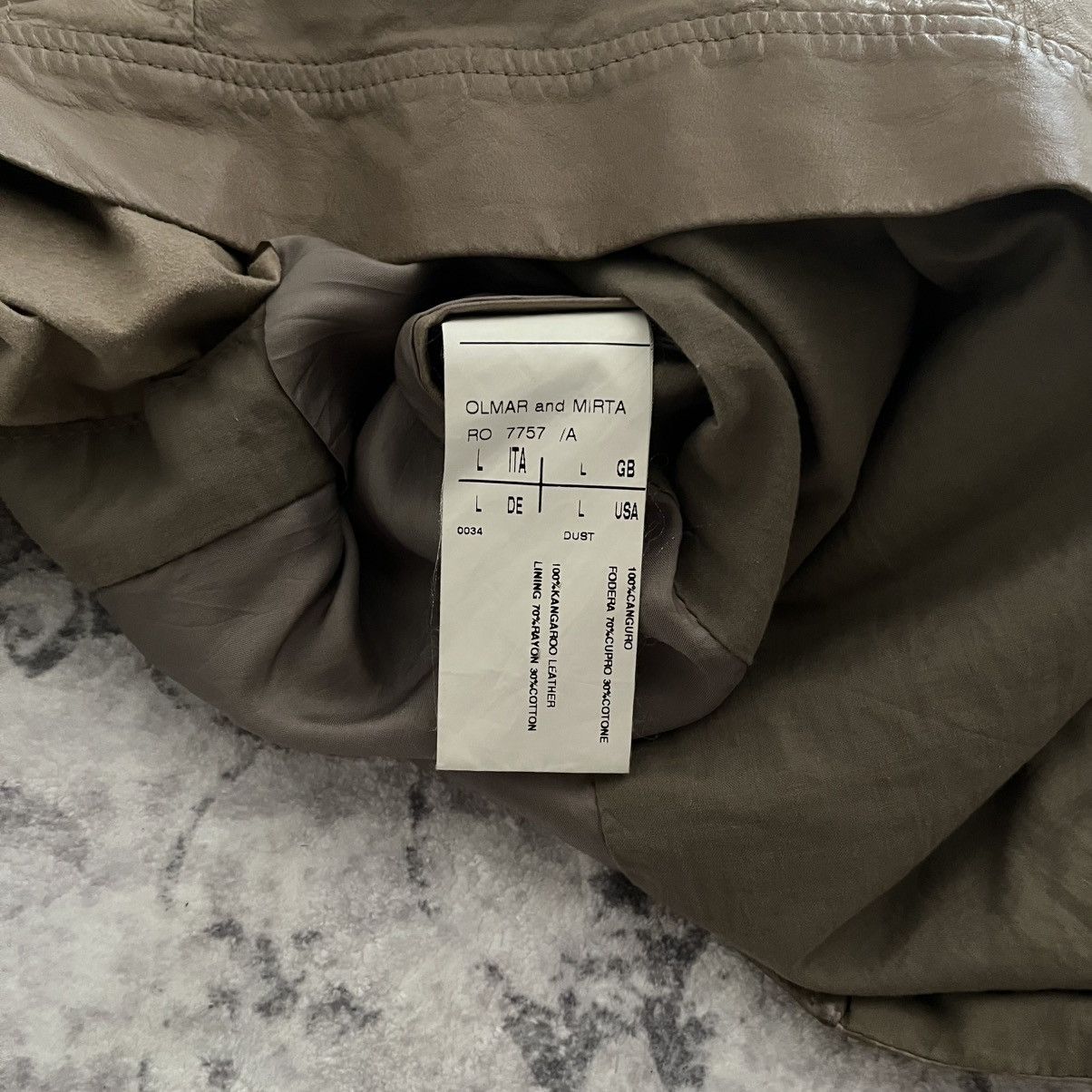 Rick Owens Rick Owens SS04 Kangaroo Leather Bomber Jacket Dust | L Size US L / EU 52-54 / 3 - 10 Thumbnail