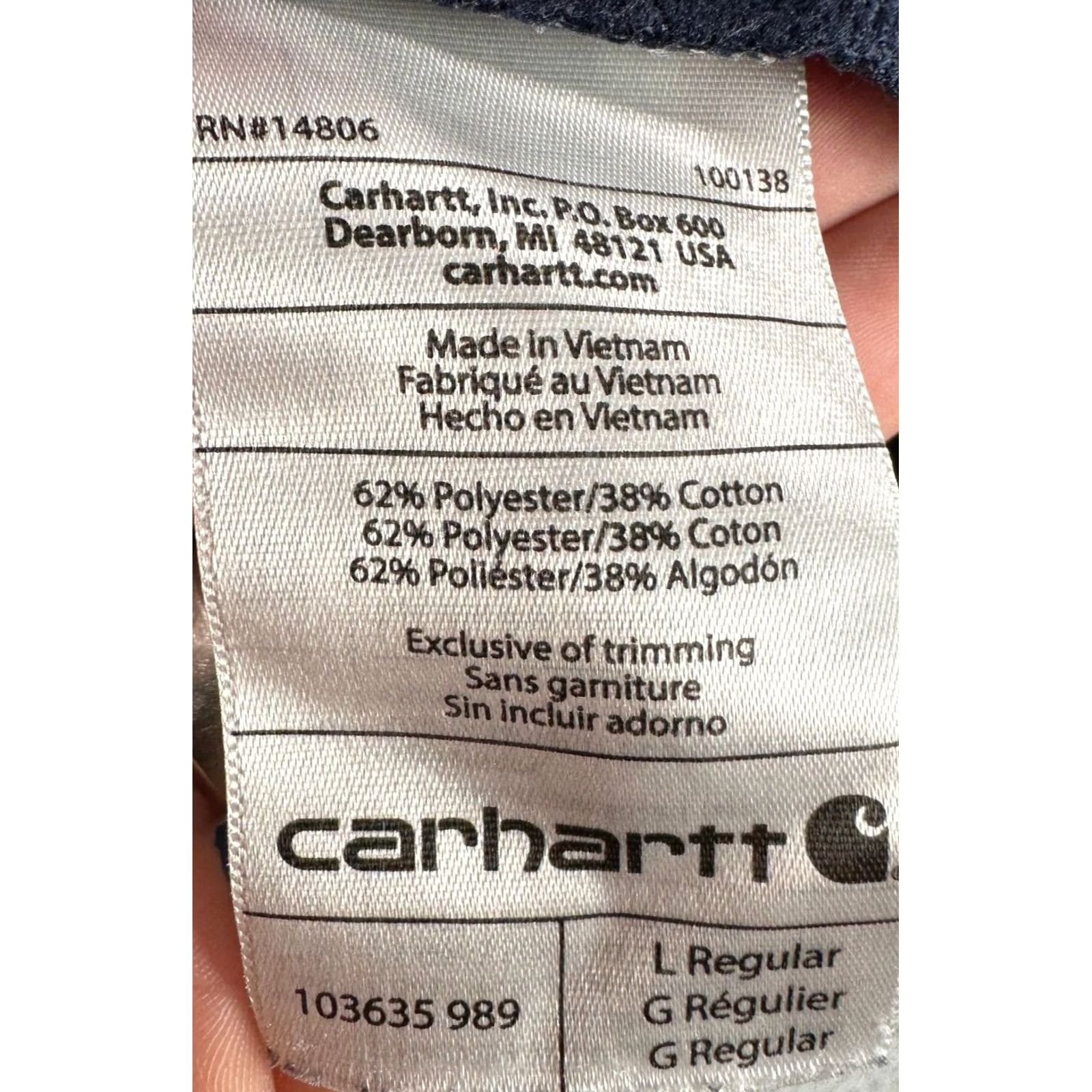 Carhartt Carhartt Polo Shirt Adult Large Black Colorblock Original Fit Workwear Rugby Men Size US L / EU 52-54 / 3 - 5 Thumbnail