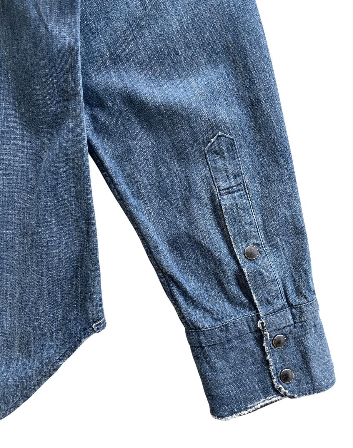 45rpm 45rpm Dungaree Denim Western Distressed Shirt Size US M / EU 48-50 / 2 - 11 Thumbnail