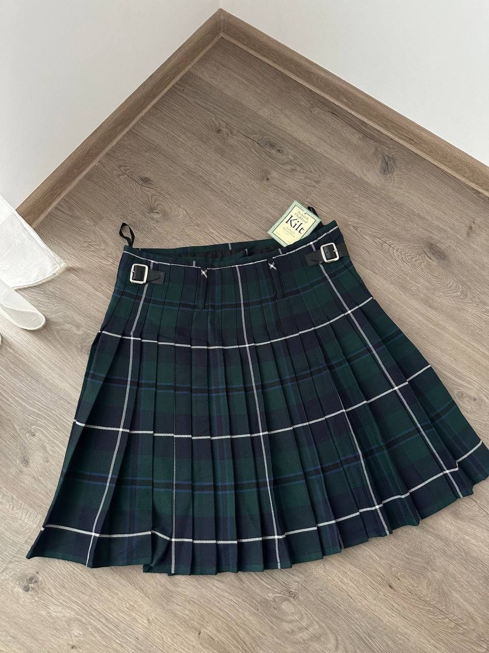 Vintage Vintage Scottish Highland Woven Green Cell Skirt Kilt Size 30" / US 8 / IT 44 - 7 Thumbnail