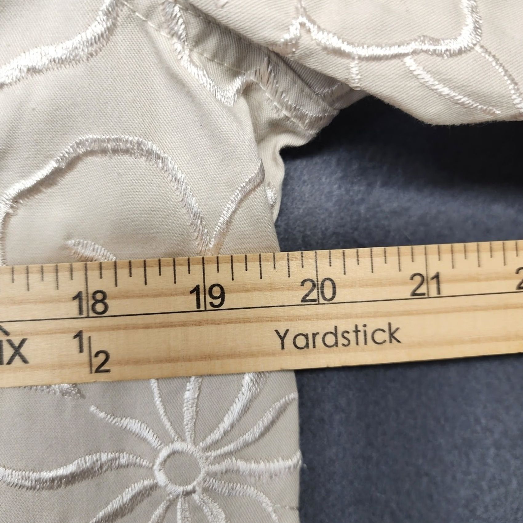 Vintage Susan Graver Womens Jacket Cream Floral Embroidered Button Front Career M Size M / US 6-8 / IT 42-44 - 5 Thumbnail