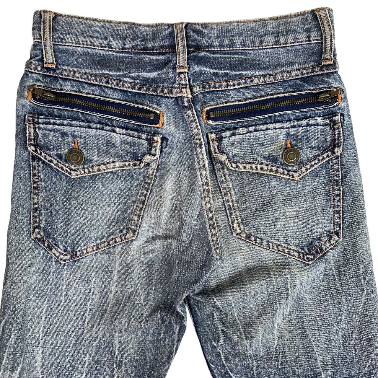 Japanese Brand × PPFM Japanese Brand Zipper Lightning Jeans Distressed Jeans Size US 27 - 6 Thumbnail