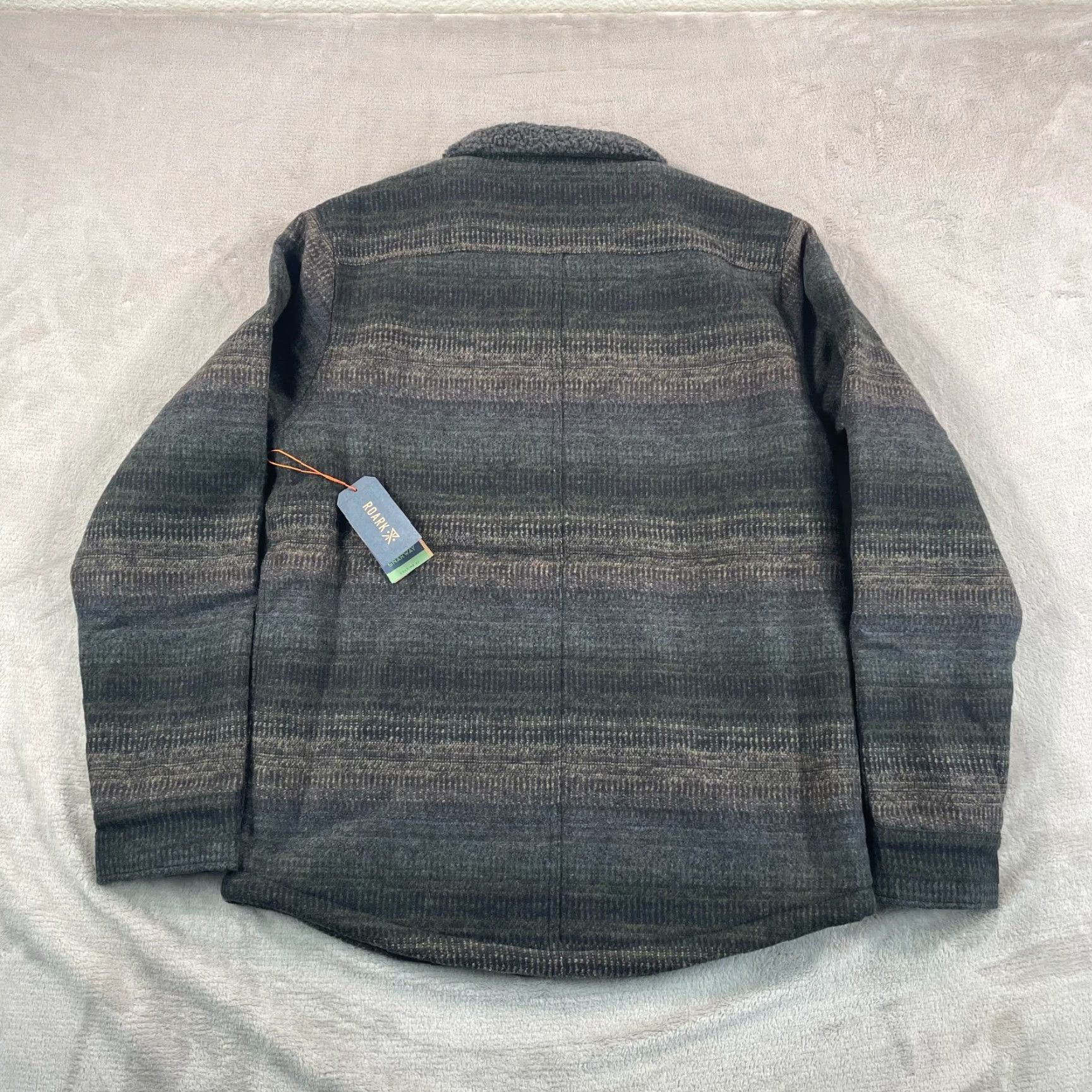 Roark Roark Hebrides Jacket Men Regular Medium Multicolor Striped Wool Blend Snap NWT Military Jacket Size US XXL / EU 58 / 5 - 6 Thumbnail