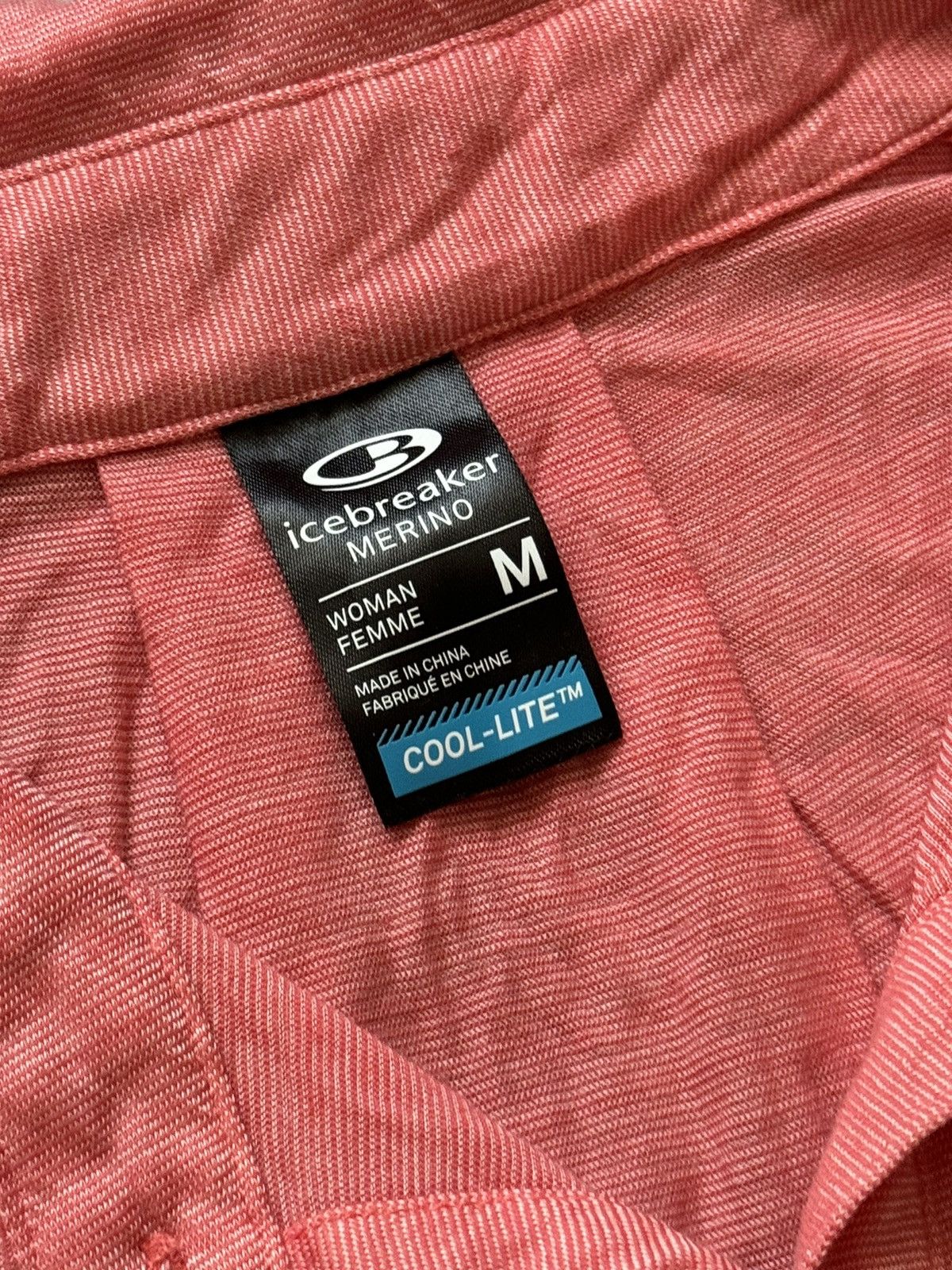 Icebreaker Icebreaker Merino M pink polo tee T-shirt Wmns light Size M / US 6-8 / IT 42-44 - 5 Thumbnail