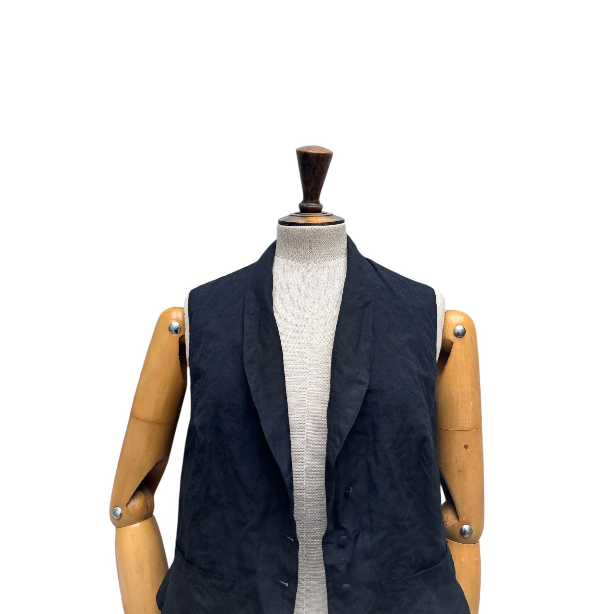 Dries Van Noten Early 1990s Black Cotton Vest Size M / US 6-8 / IT 42-44 - 3 Thumbnail