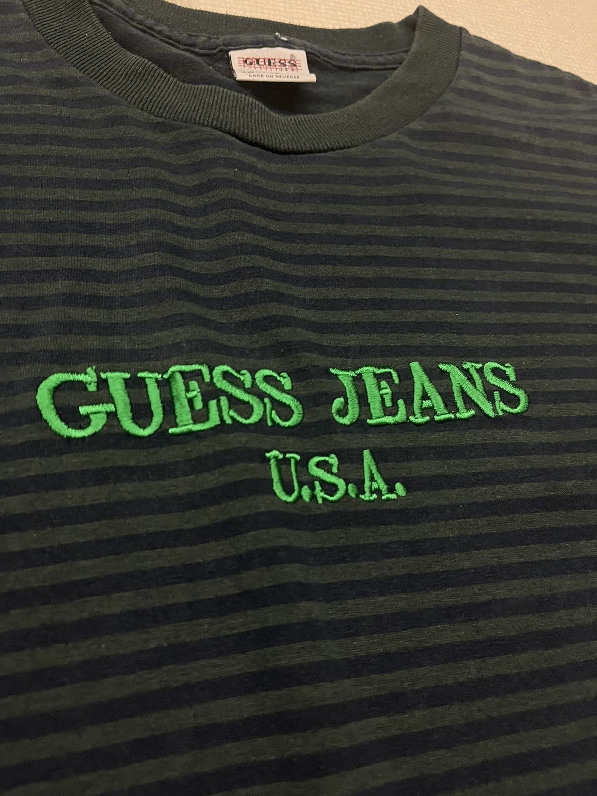 Guess Vintage guess jeans usa stripe tee polo supreme stussy fuct Size US XL / EU 56 / 4 - 2 Thumbnail