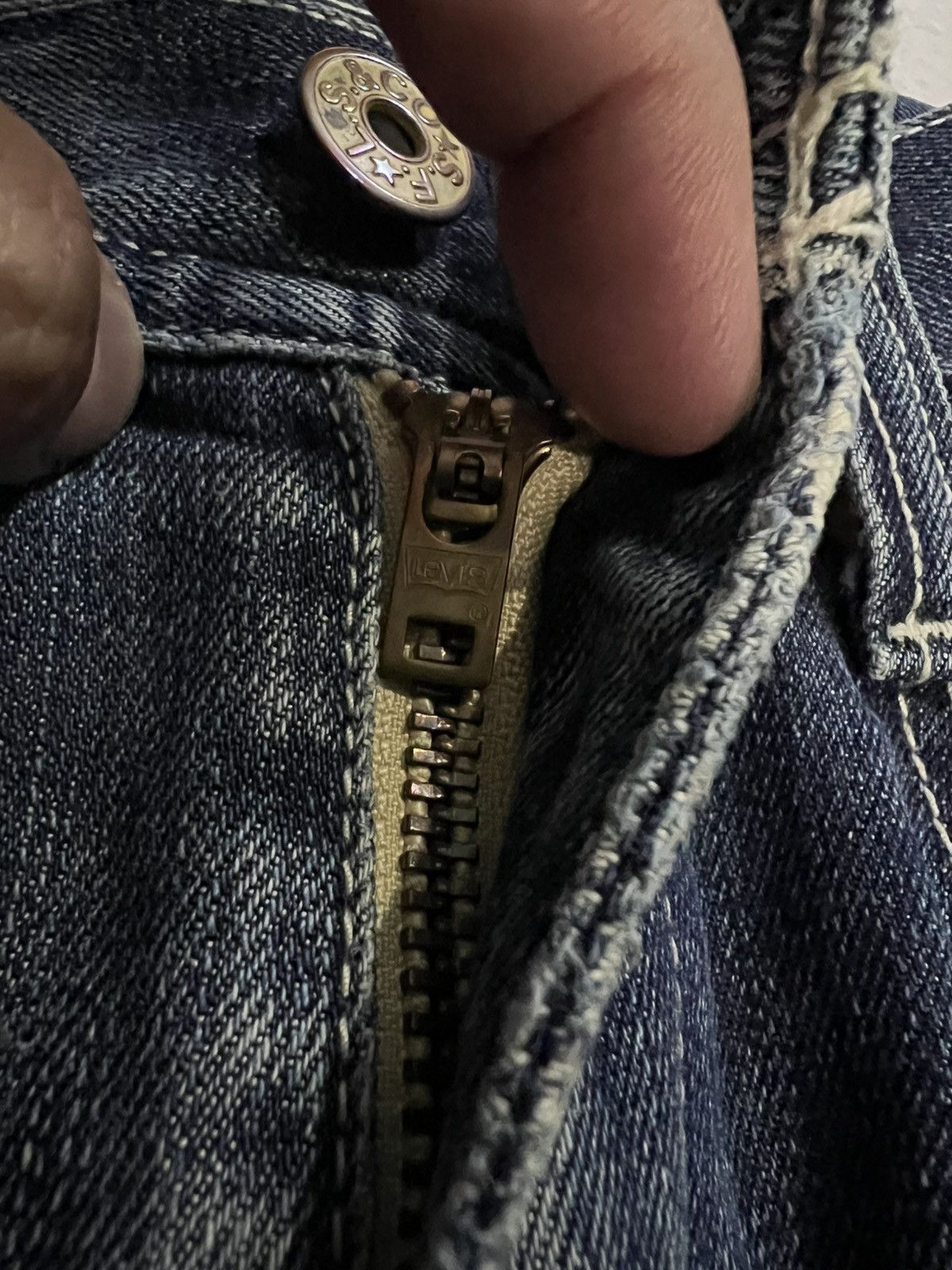 Levi's × Levi's Vintage Clothing 💥Vintage Levis 504 Distressed Mud Wash Jean Size US 32 / EU 48 - 13 Thumbnail