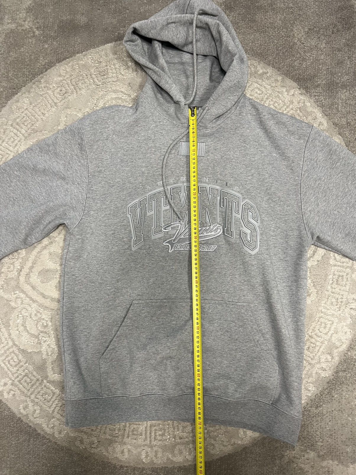 Vetements Vetements (Vtmnts) College Logo Hoodie Gray Size US M / EU 48-50 / 2 - 7 Thumbnail