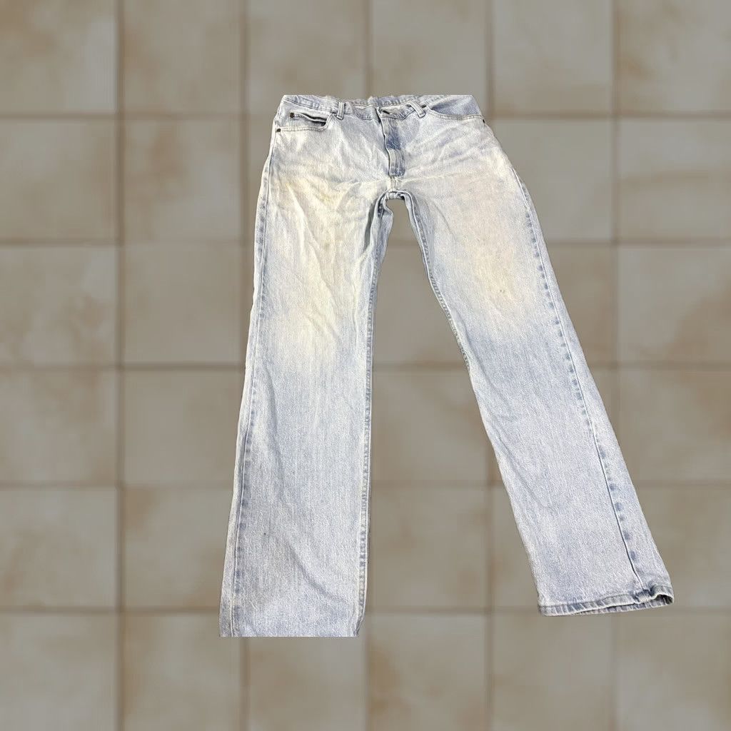 Wrangler Wrangler Jeans Mens 36x34 Blue Light Wash Regular Straight Stretch Denim Jeans Java Size US 36 / EU 52 - 1 Thumbnail
