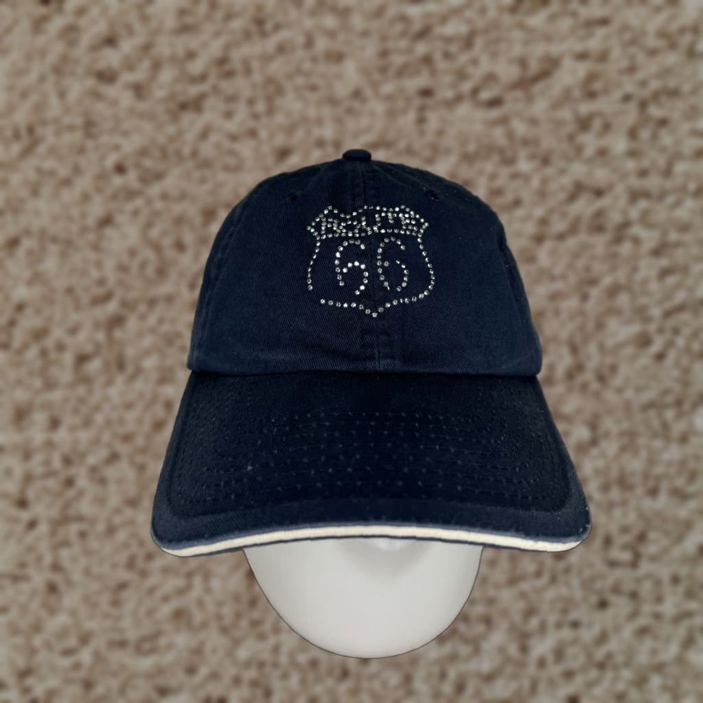 Route 66 Route 66 Hat Cap Strap Back Womens One Size Blue Bling Jeweled Cotton Twill Hat Cap Strap Back Womens One Size Blue Bling Jeweled Cotton Twill Size ONE SIZE - 1 Thumbnail