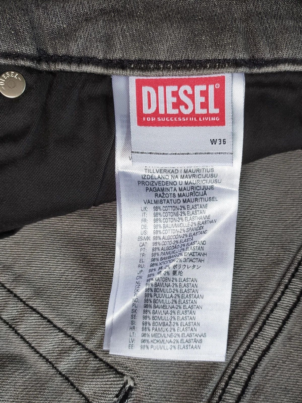 Diesel Diesel D-LUSTER L.34 MENS JEANS T/9625 Size US 36 / EU 52 - 7 Thumbnail