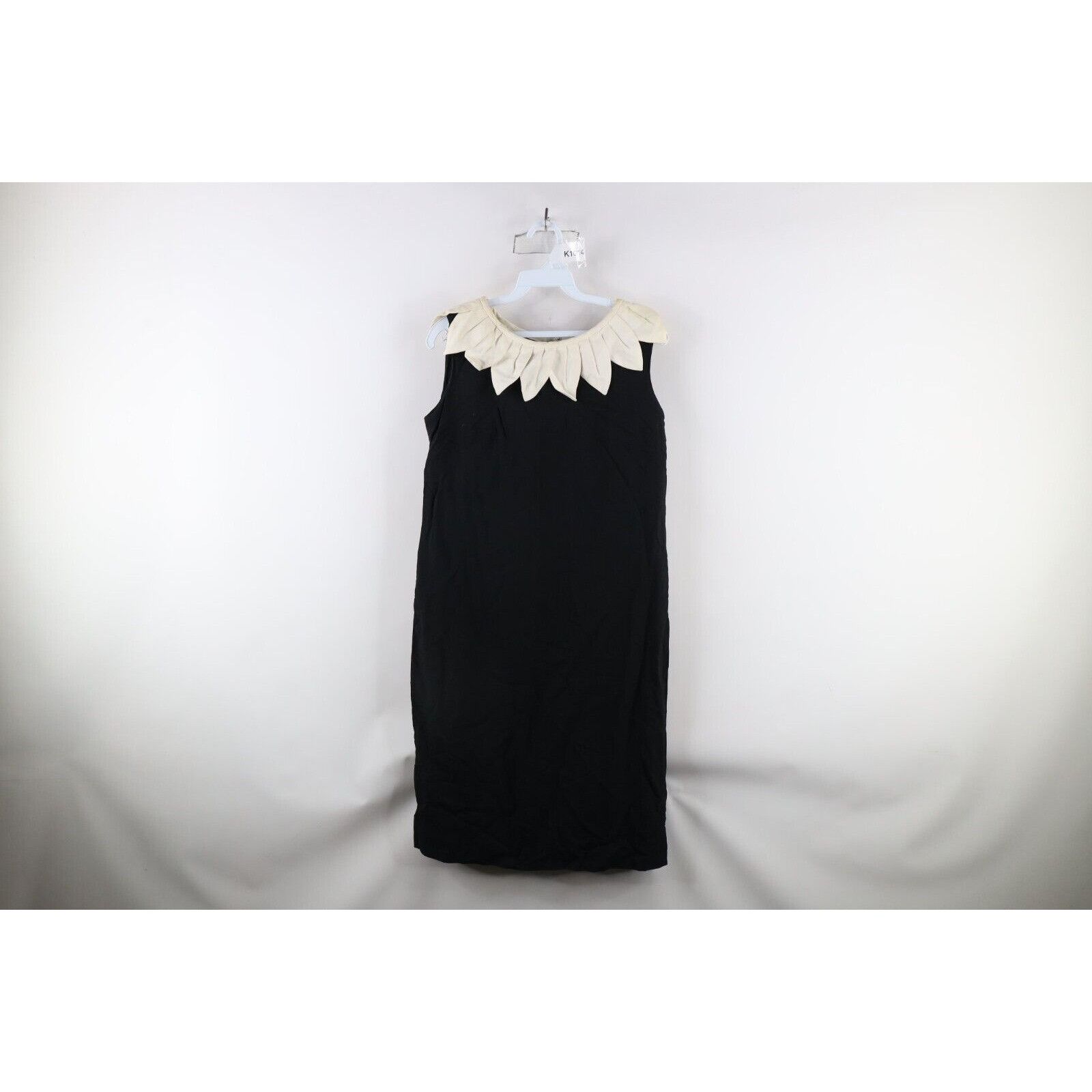 Vintage Vintage 50s 60s Rockabilly Distressed Rayon Gabardine Dress Size M / US 6-8 / IT 42-44 - 1 Thumbnail