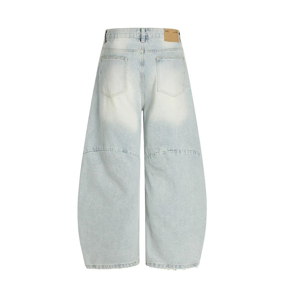 Jean Men's retro punk distressed washed scimitar jeans y2k Size US 32 / EU 48 - 2 Thumbnail