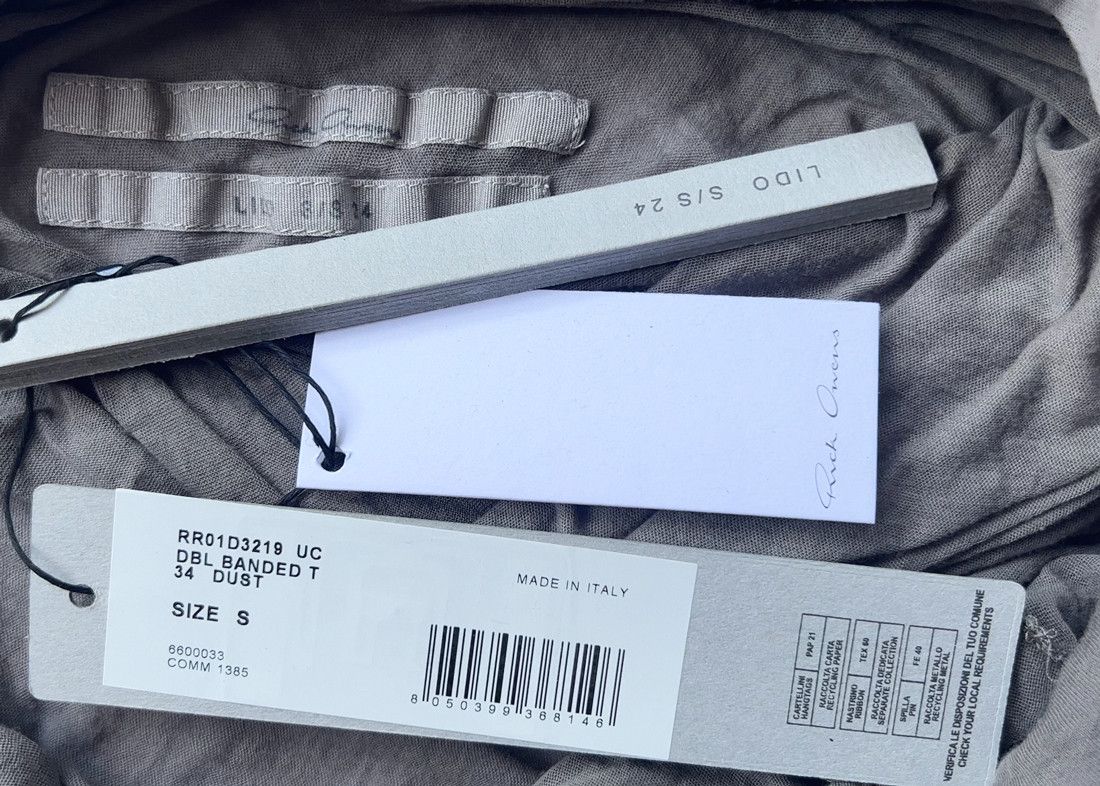Rick Owens DBL BANDED T Size US S / EU 44-46 / 1 - 6 Thumbnail
