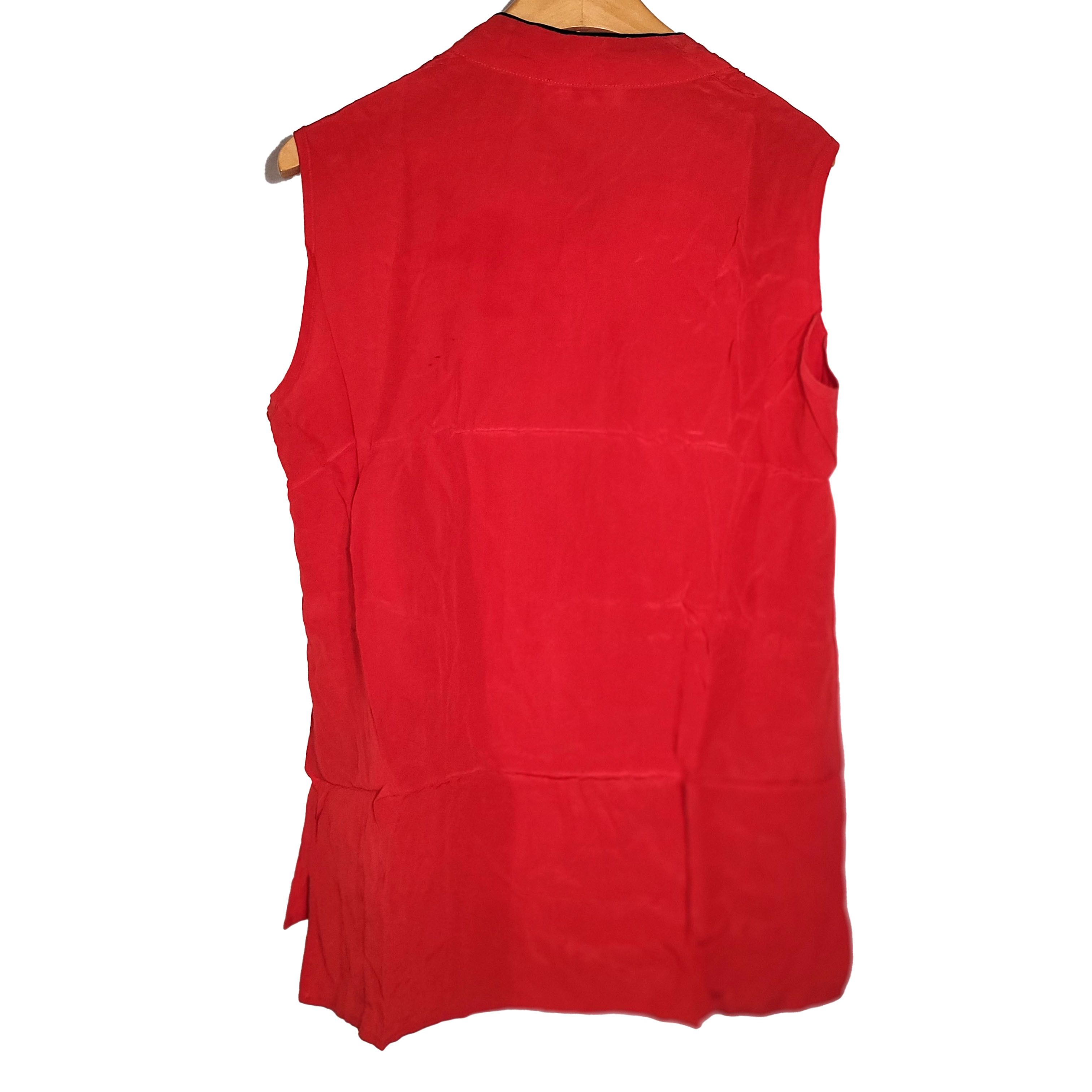 Other Women's 100% Silk Size M Short Sleeve Top Shirt FLAW SEK455 Size M / US 6-8 / IT 42-44 - 2 Thumbnail