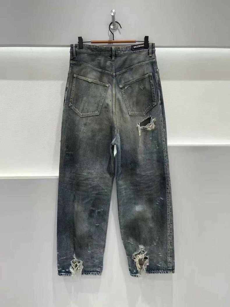 Balenciaga Balenciaga ice blue knife cuts jeans-2507 Size US 28 / EU 44 - 2 Thumbnail