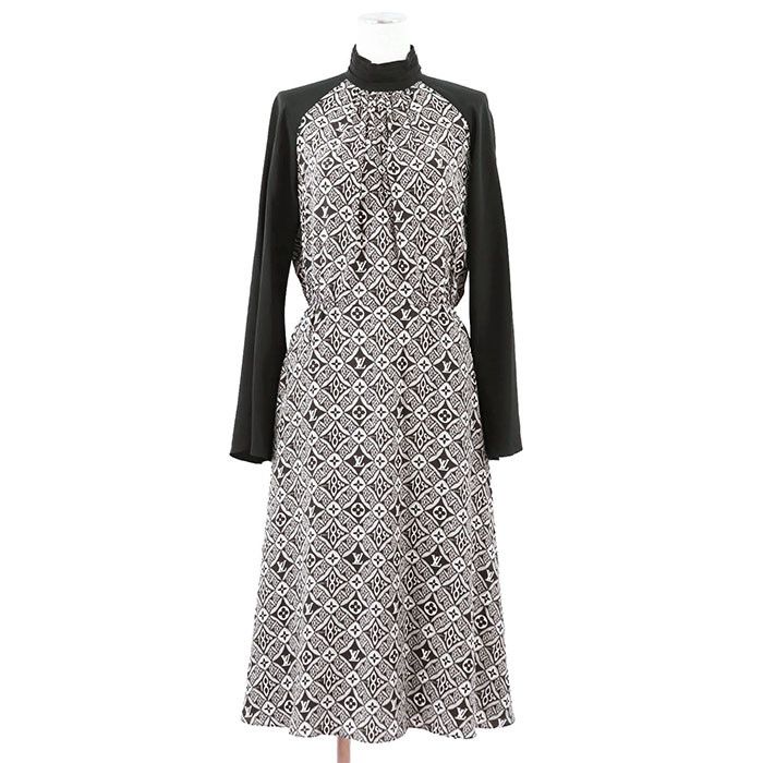 Louis Vuitton Louis Vuitton Louis Vuitton Since1854 Monogram Silk Dress Others Dresses RW211A ZPD FKDR41 Size ONE SIZE - 1 Thumbnail
