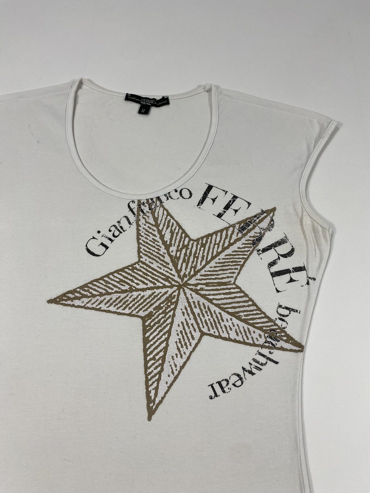 Gianfranco Ferre LASTDROP🔥Vintage Y2K Gianfranco Ferre Beachwear Star T-shirt Size S / US 4 / IT 40 - 5 Thumbnail