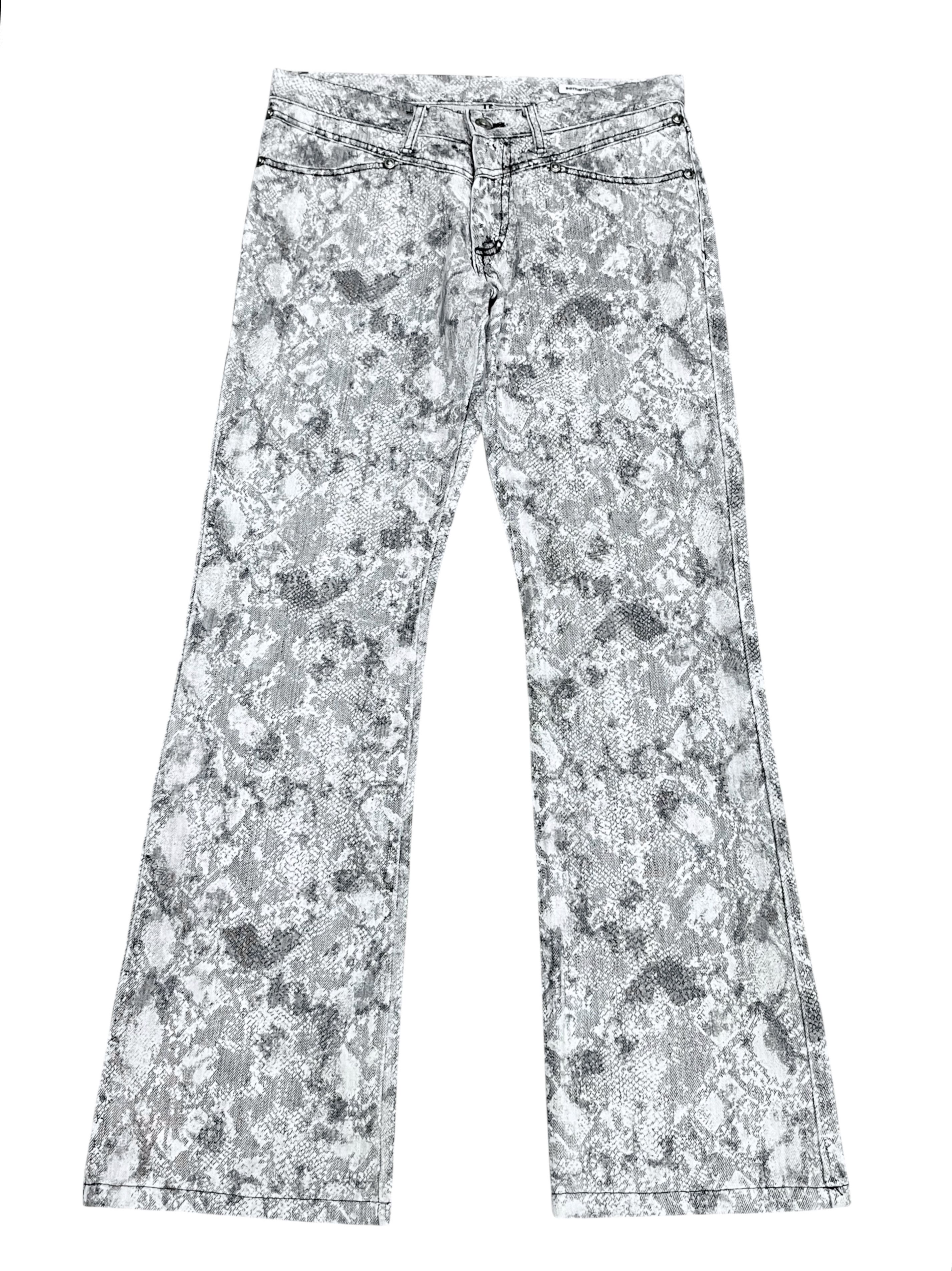 semanticdesign Vintage Semantic Design Snake Skin Flare Jeans Rare Asia M Size US 27 - 1 Thumbnail