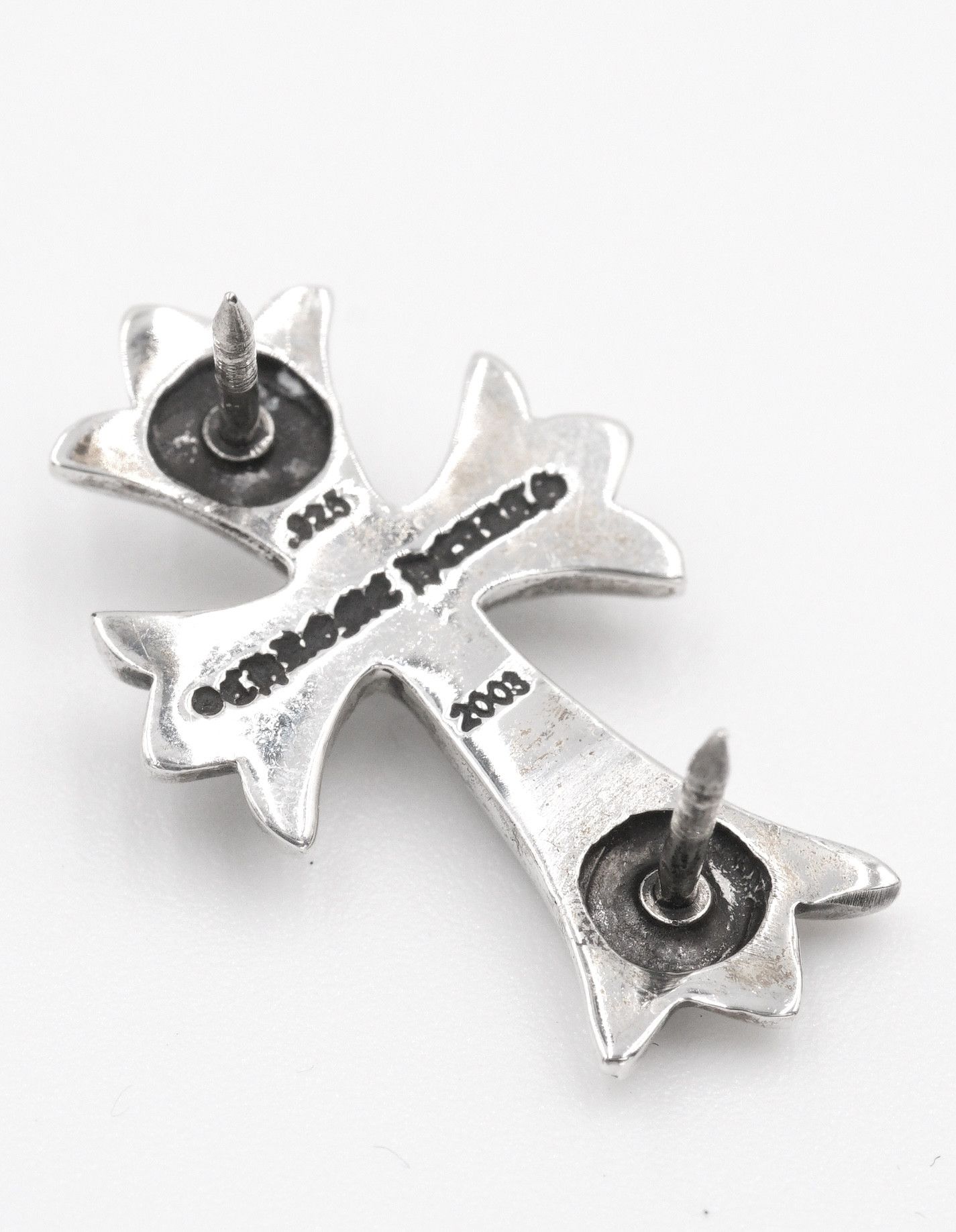 Chrome Hearts Chrome Hearts 925 Silver Tiny CH Cross Collar Pin Size ONE SIZE - 6 Thumbnail