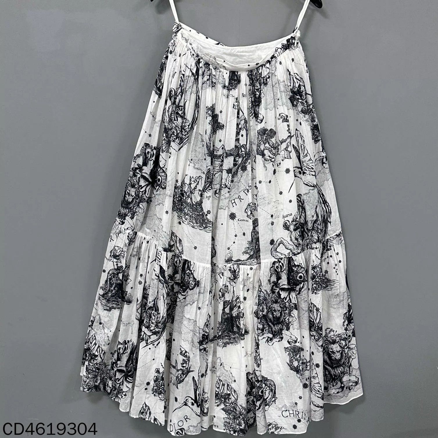 Dior Dior women's zodiac ink wash print midi skirt size 36 Size 26" / US 2 / IT 38 - 2 Thumbnail
