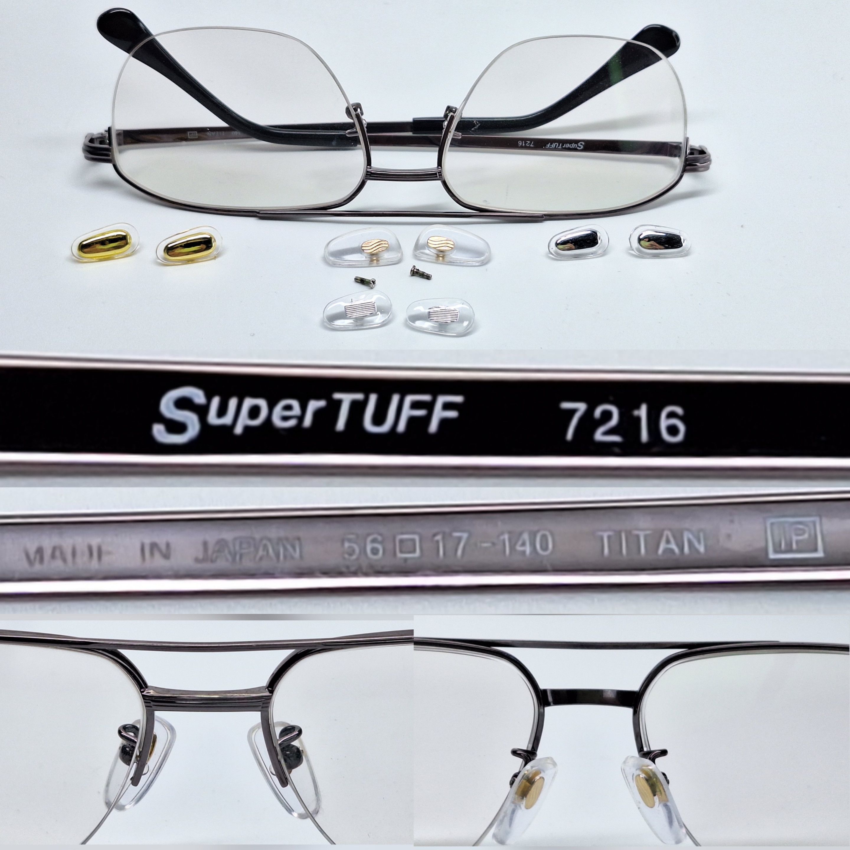 Other SuperTUFF 7216 Semi-Rimless Gunmetal Wide Eyeglass Fram Size ONE SIZE - 7 Thumbnail