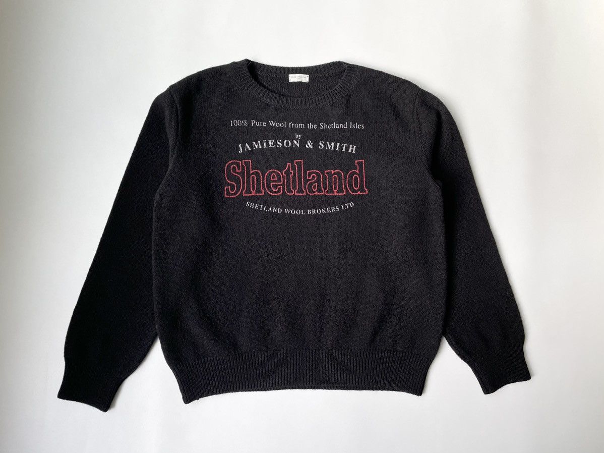 Dries Van Noten Sample A W 17 Shetland Logo Wool Sweater Grailed