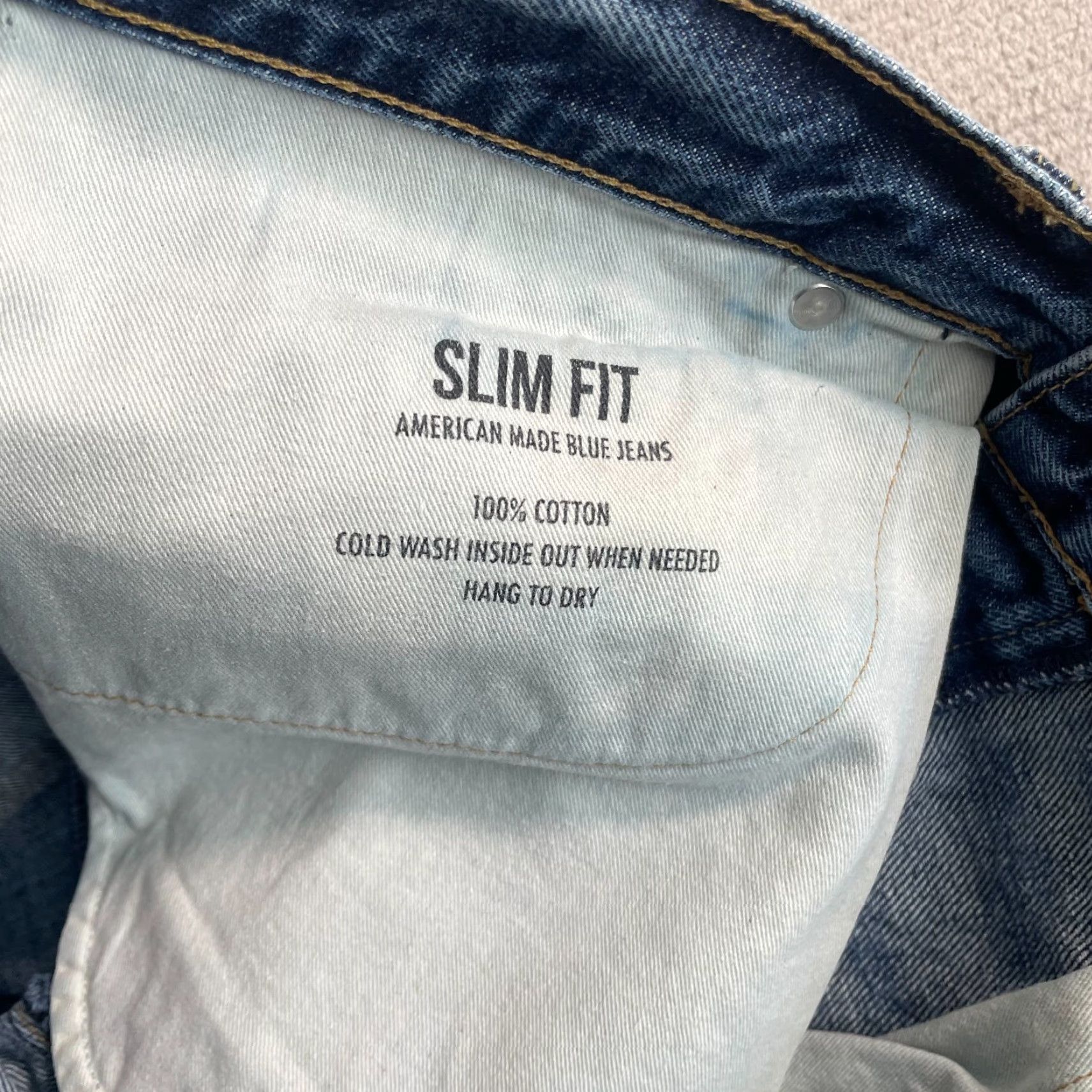 Buck Mason Buck Mason Slim Fit Jeans Men 34x34 Franer Blue Denim Made in USA Buck Mason Jeans Slim Fit 34 Blue USA 5-Pocket Mens Vintage: No Size US 34 / EU 50 - 4 Thumbnail