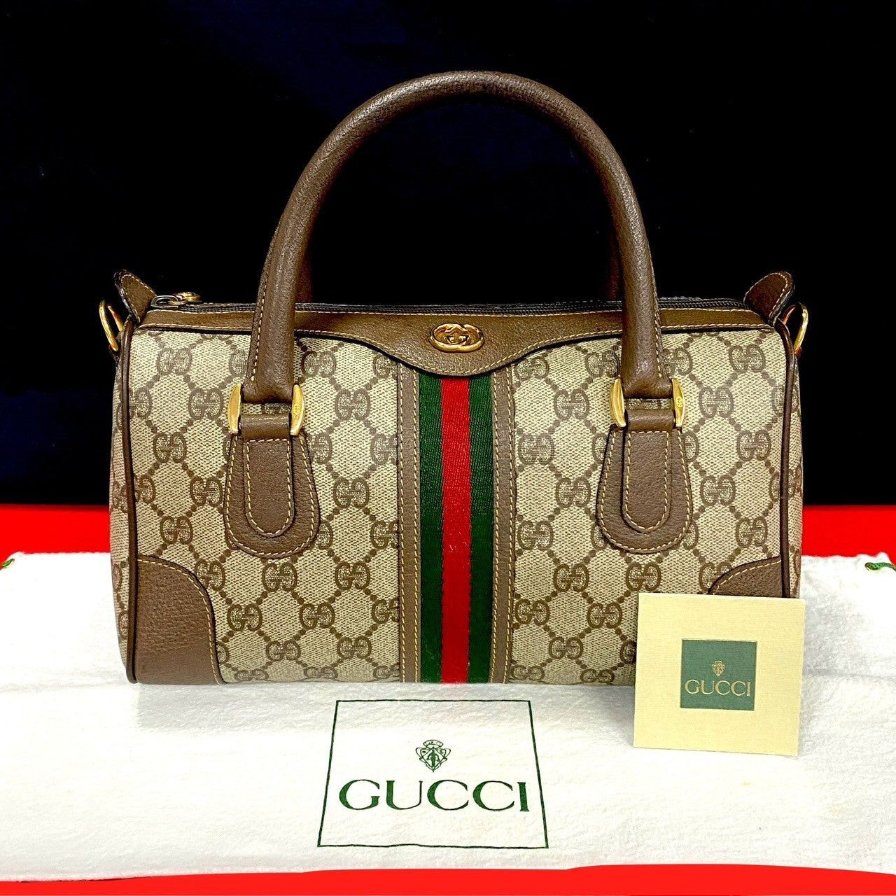 Gucci Gucci Handbag Brown Leather Size ONE SIZE - 1 Thumbnail