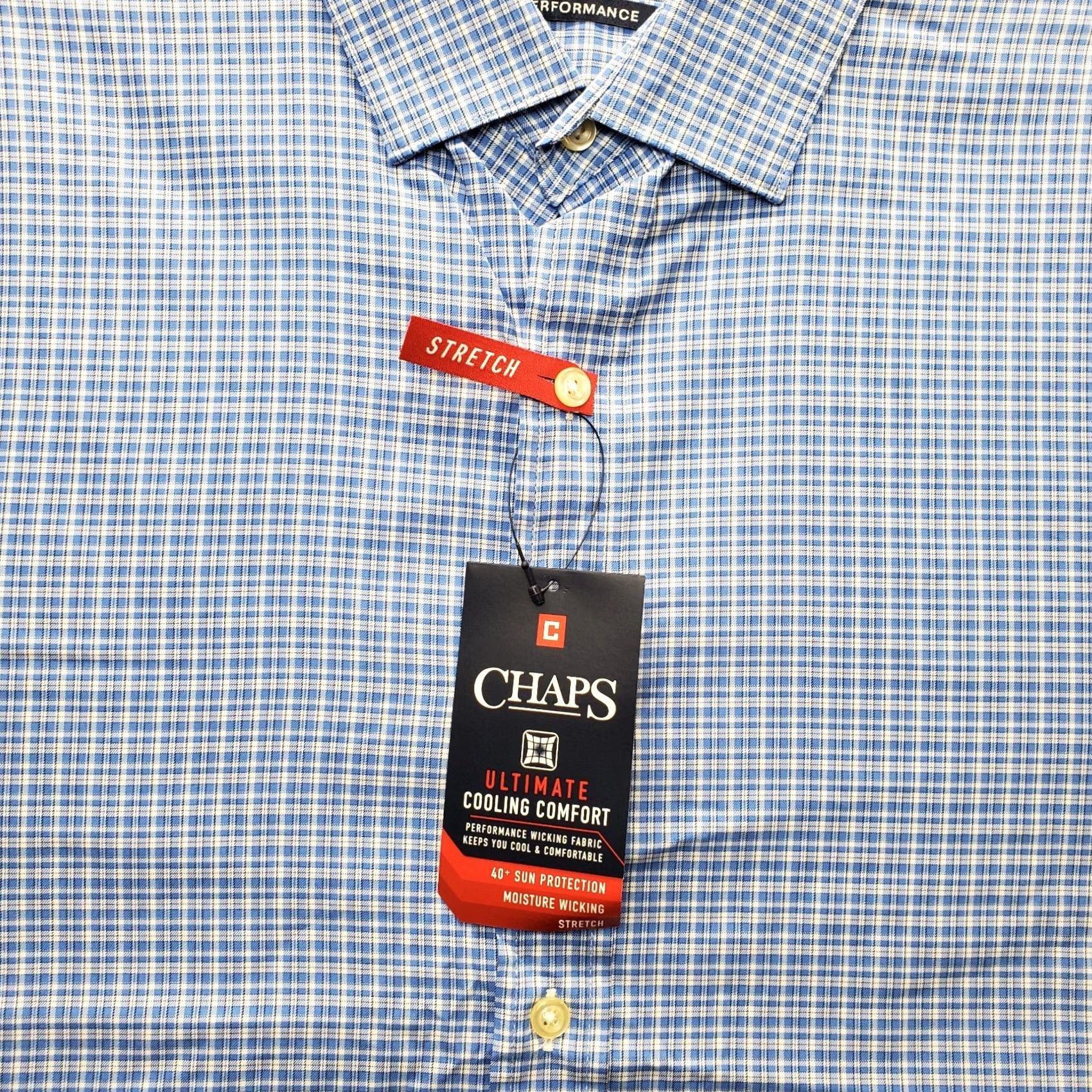 Chaps Chaps Shirt Mens L Multi Plaid Performance Stretch Ultimate Cooling Comfort Size US L / EU 52-54 / 3 - 5 Thumbnail