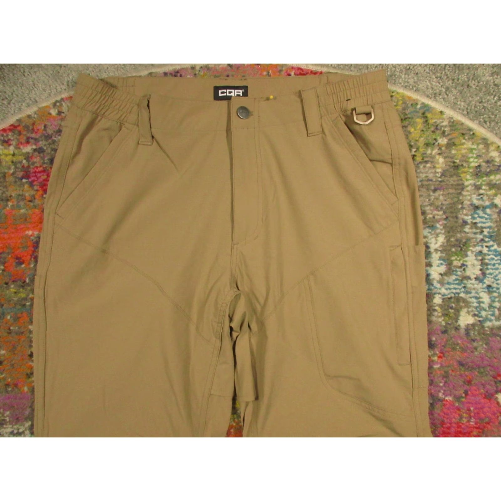 Vintage CQR Convertible Pants Mens 32x30 Nylon Spandex Cargo Straight Leg Brown Zip Off Pocket Breathable Lightweight Vintage: No Size US 32 / EU 48 - 4 Thumbnail