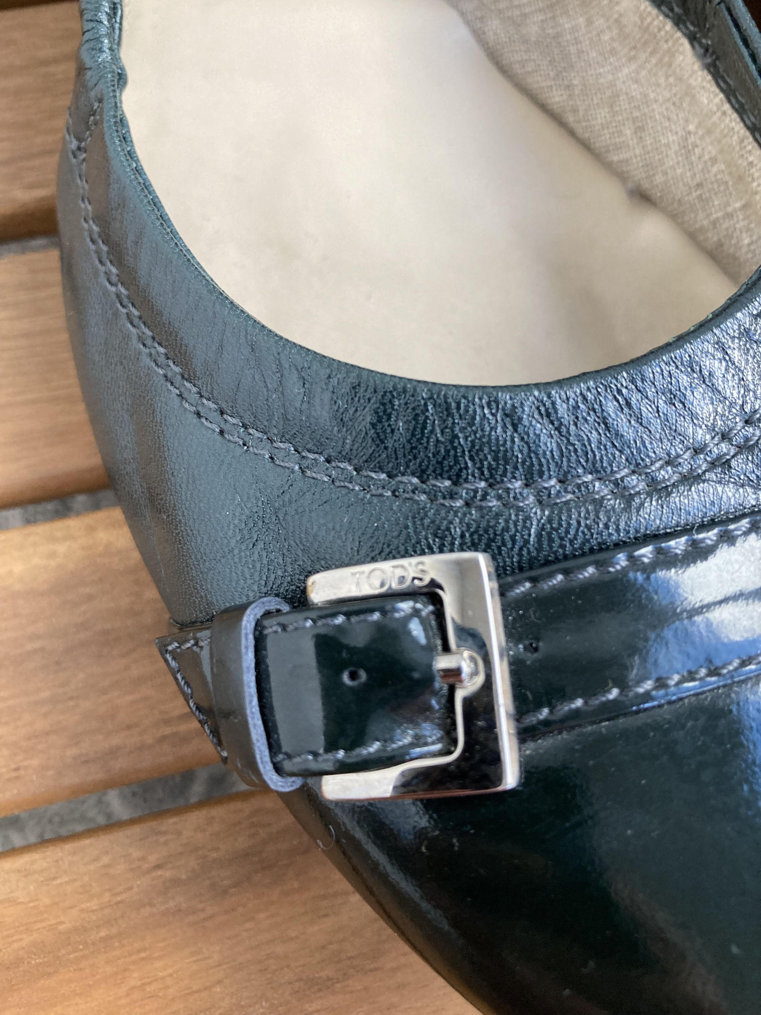 Tod's Tod's Two Tone Leather Buckle Detail Ballet Flats Size US 7.5 / IT 37.5 - 5 Thumbnail