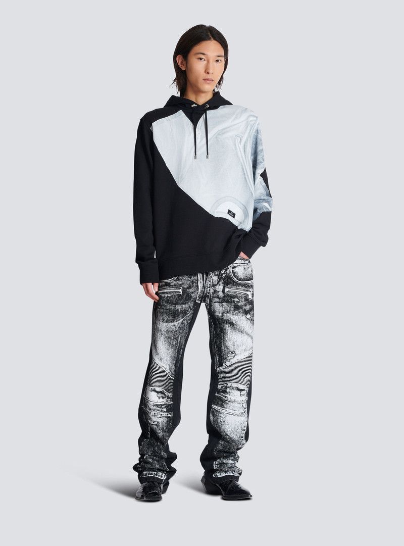 Balmain o1y0426 Hoodie in Black/White Size US M / EU 48-50 / 2 - 6 Thumbnail