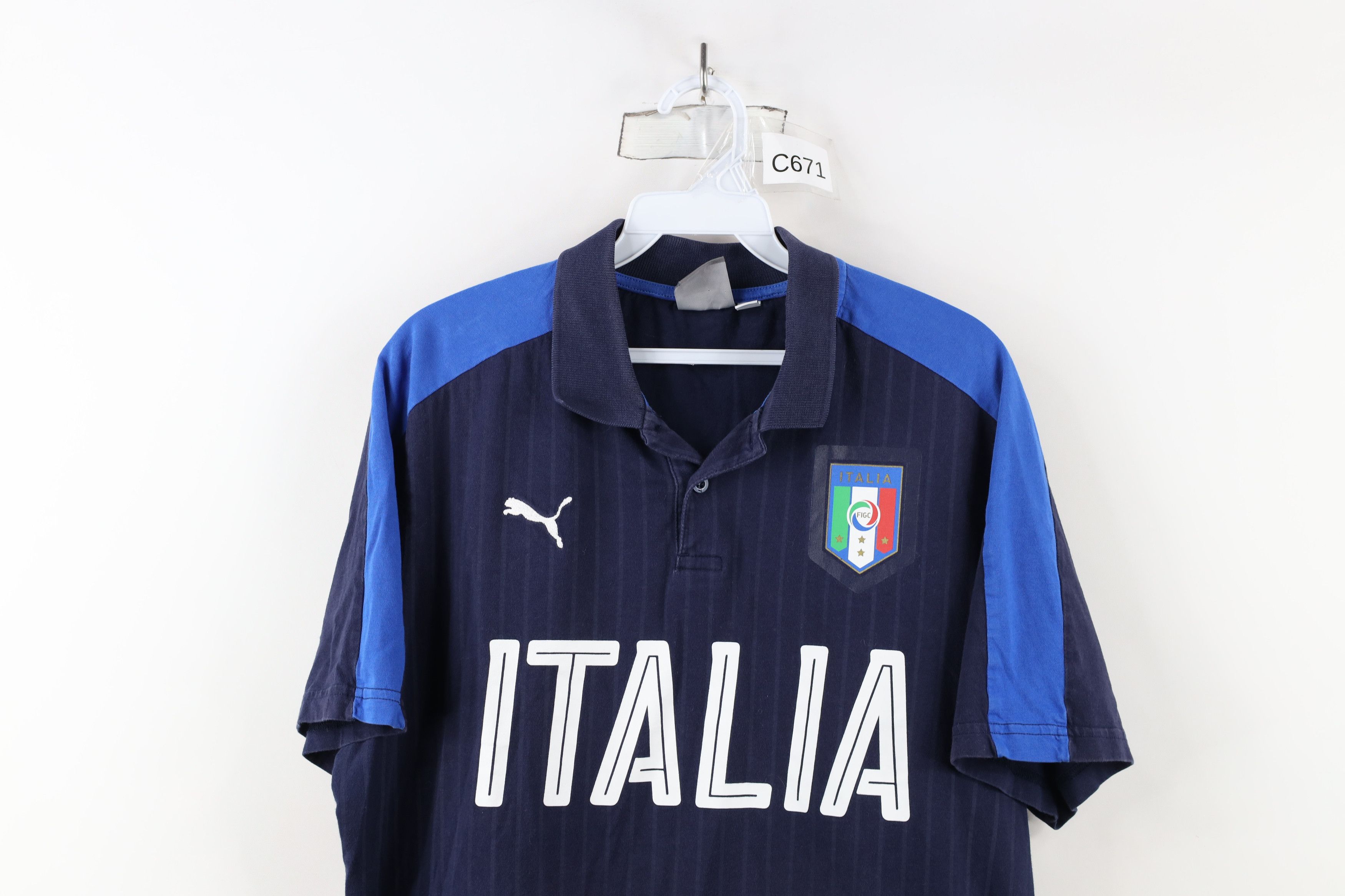 Puma × Vintage Vintage Puma Italy Striped World Cup Soccer Jersey Polo Size US L / EU 52-54 / 3 - 2 Thumbnail