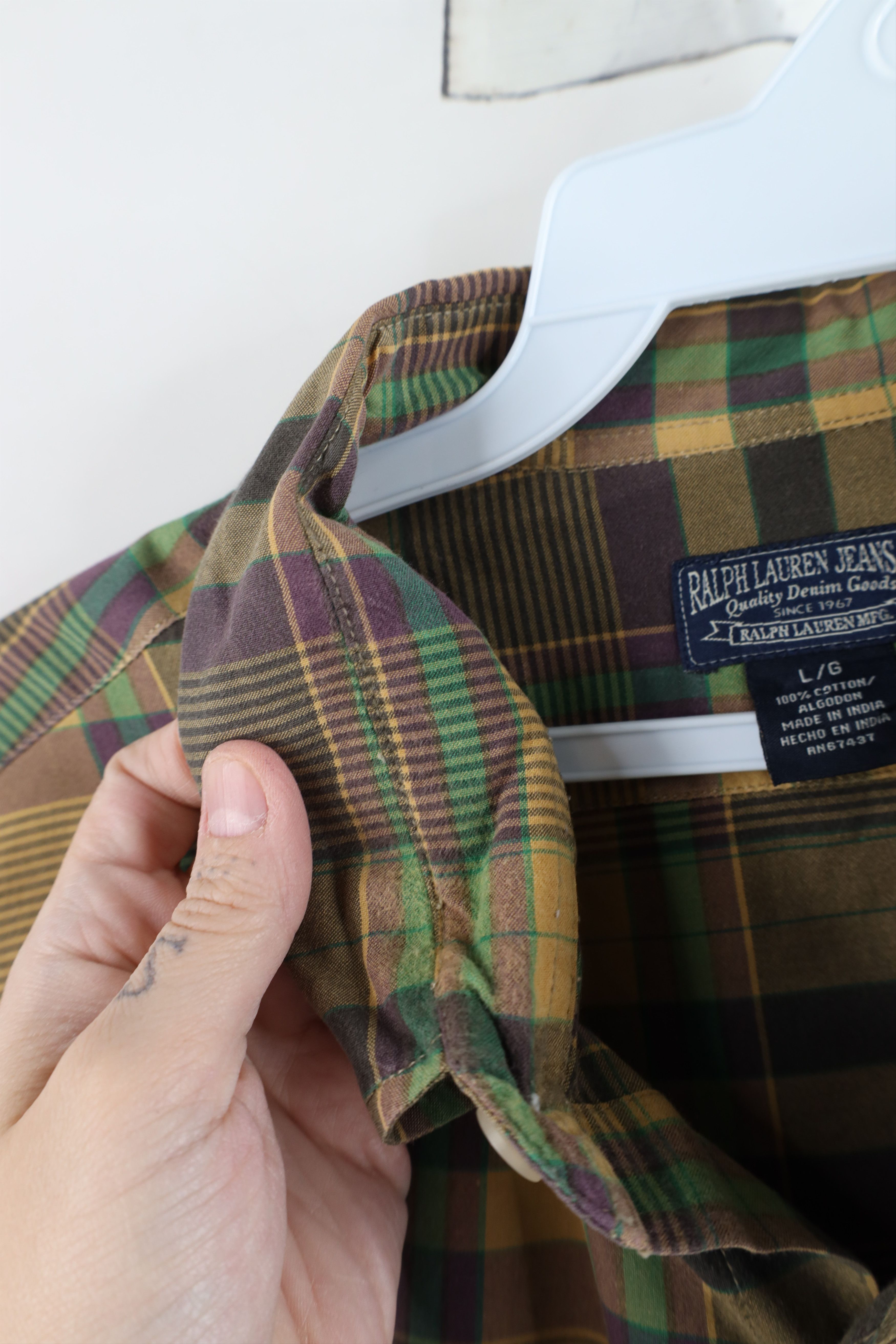 Polo Ralph Lauren Vintage 90s Ralph Lauren Short Sleeve Collared Button Shirt Size US L / EU 52-54 / 3 - 8 Thumbnail