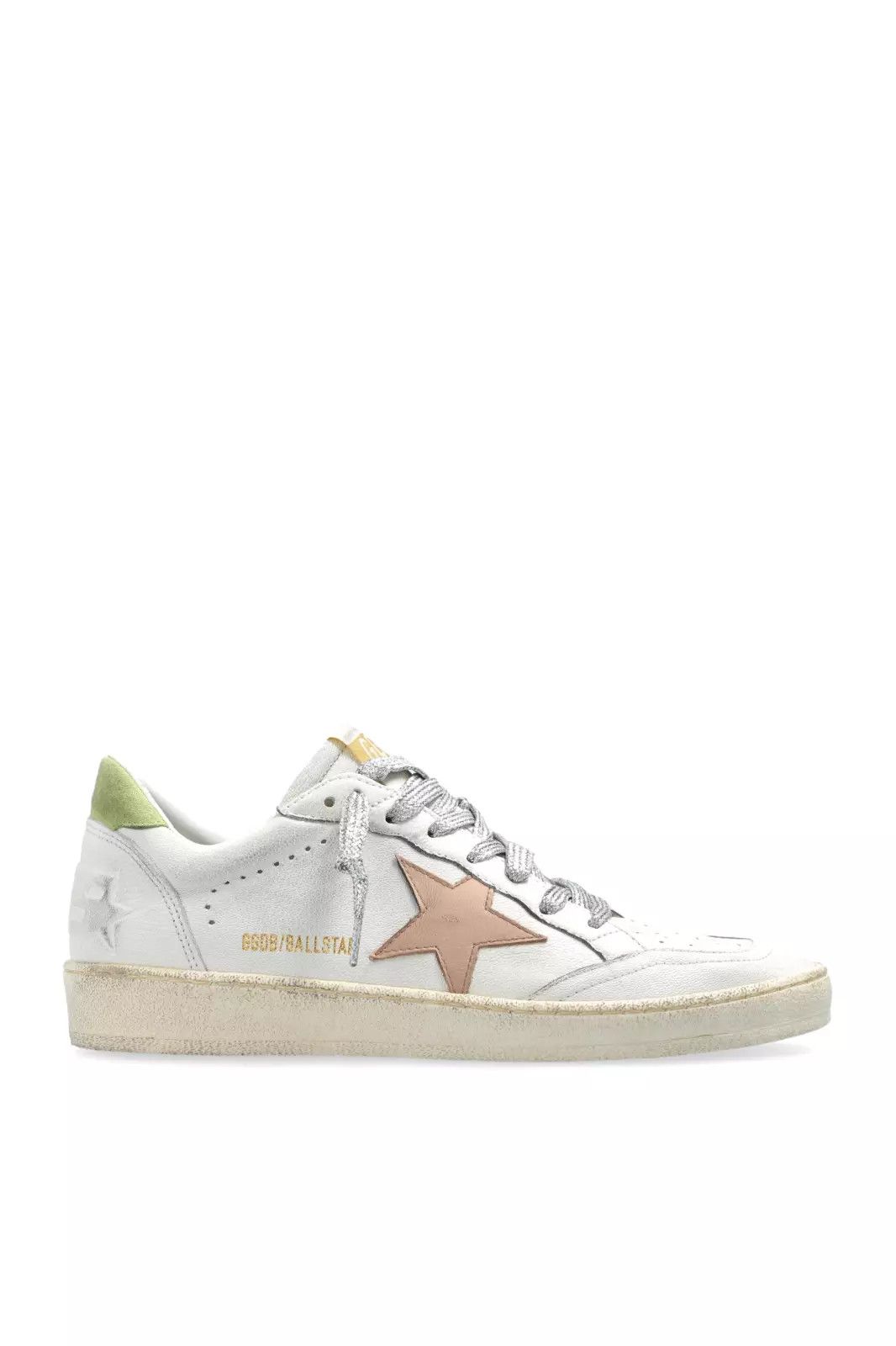 GOLDEN GOOSE Ball-Star Women's White/Green Sneakers New