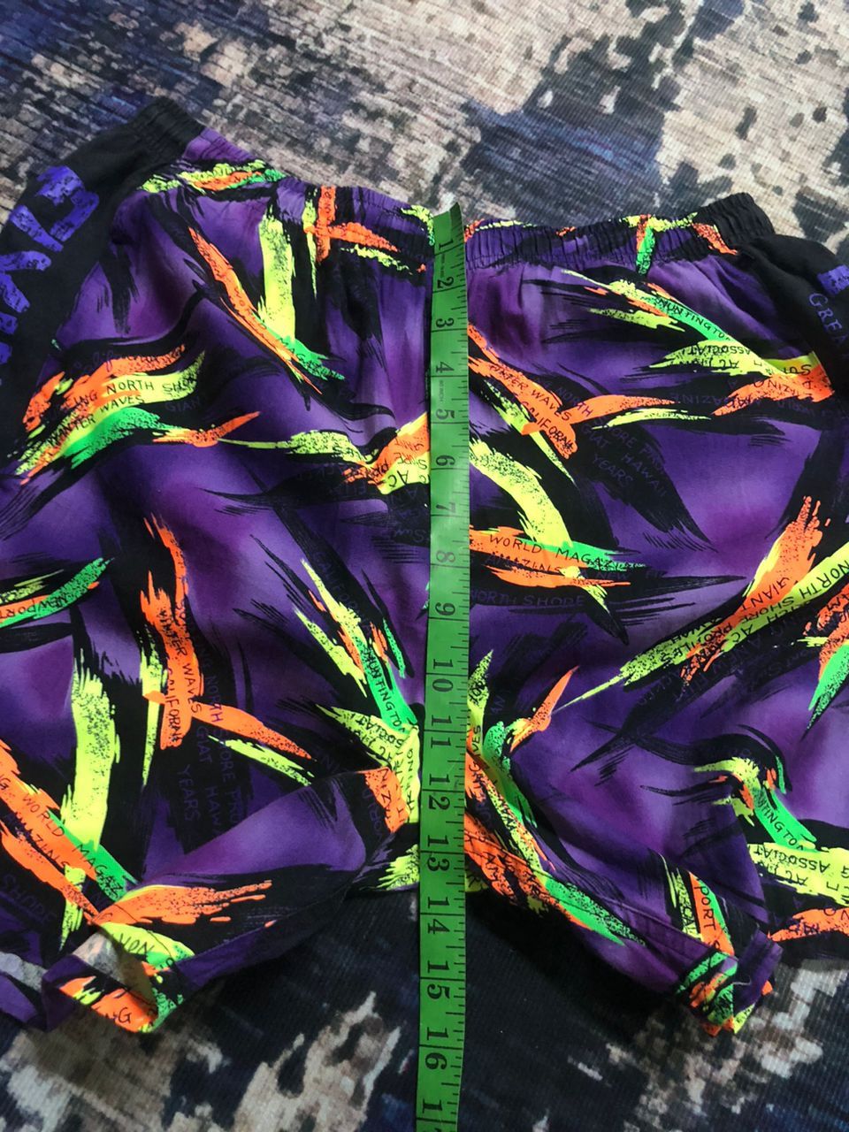 Japanese Brand Flying Hawk Surf Style Short Pants Abstract Design Size US 30 / EU 46 - 17 Thumbnail