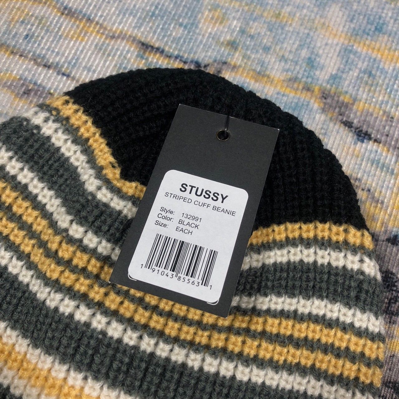 Stussy × Vintage Stussy Striped Cuff Beanie Size ONE SIZE - 6 Thumbnail
