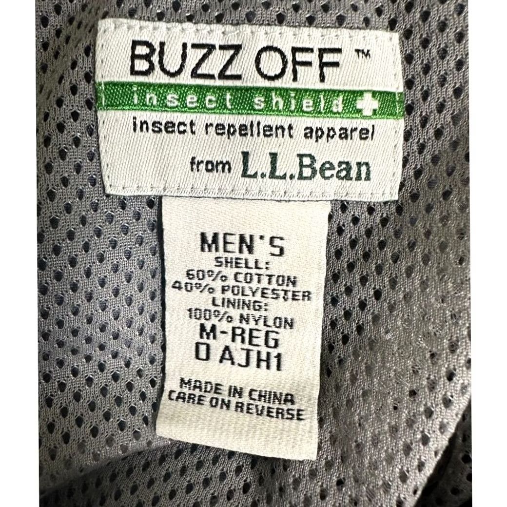 Vintage L.L. Bean Button Up Shirt Mens Medium Regular Blue Nylon Vented Insect Repellent Size US M / EU 48-50 / 2 - 3 Thumbnail