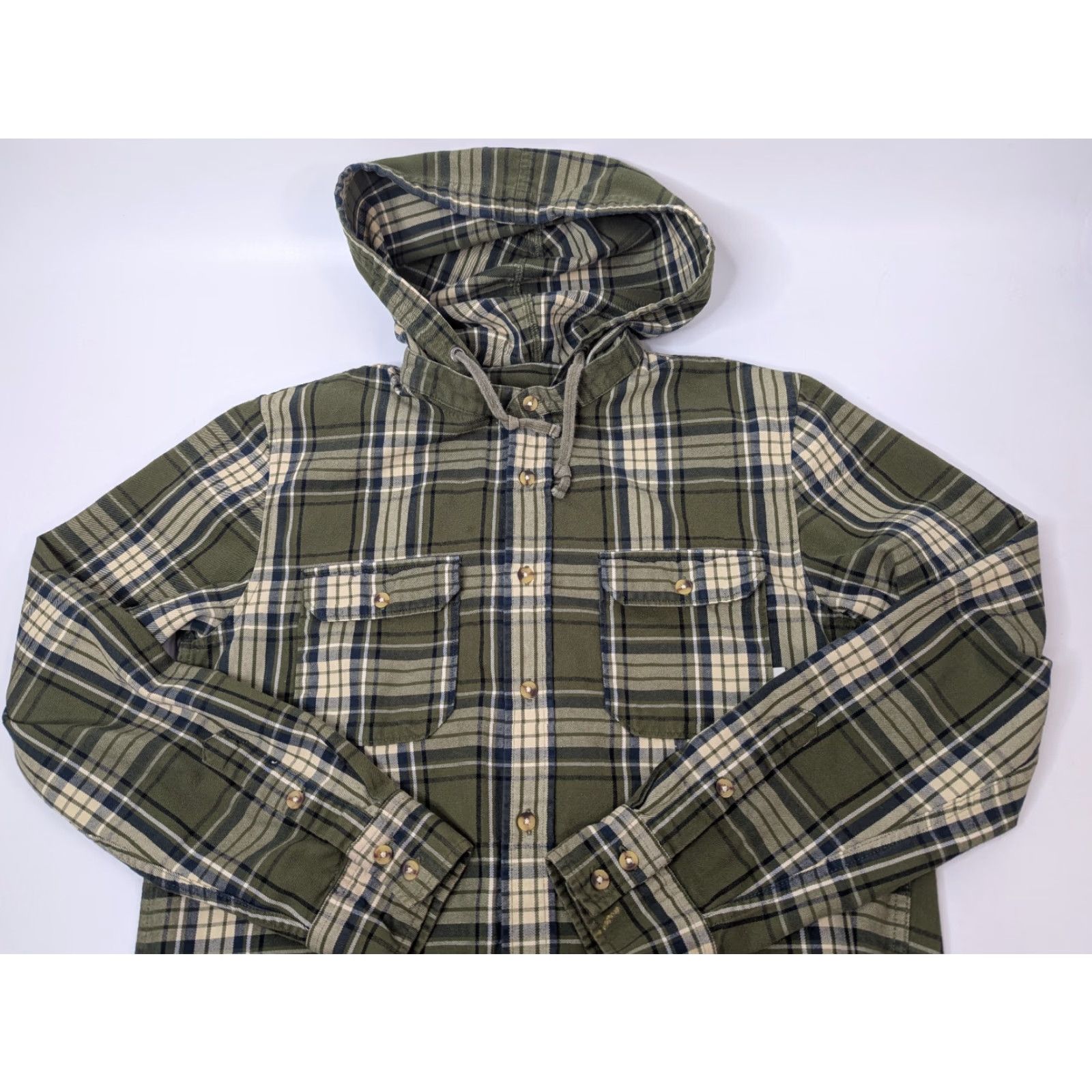 Burton Burton Shirt Plaid Green Hooded Flannel Long Sleeve Men S Outdoors Casual Button-Up Size US S / EU 44-46 / 1 - 7 Thumbnail