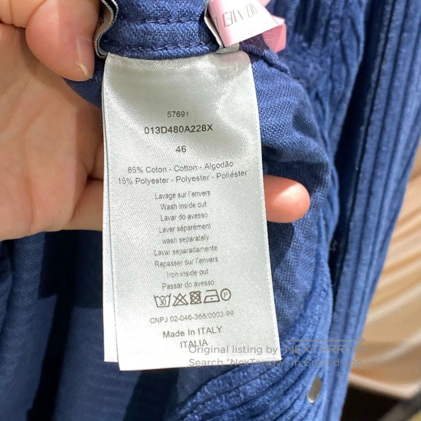 Dior Dior Blue Corduroy Jacket Coat. Size US XL / EU 56 / 4 - 4 Thumbnail