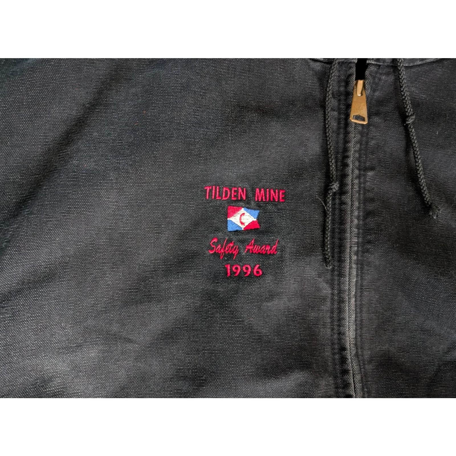 Carhartt VINTAGE Carhartt Jacket 2XL/3XL Hooded Full Zip Canvas Black Men's Bomber Workwear 90s Size US XXL / EU 58 / 5 - 3 Thumbnail