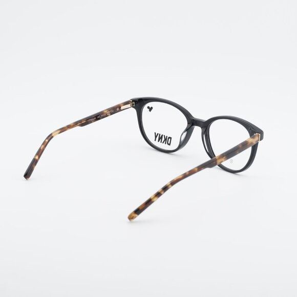 DKNY DKNY DK5050 001 Eyeglasses - Black/Havana 50mm Round Frame Size ONE SIZE - 3 Thumbnail