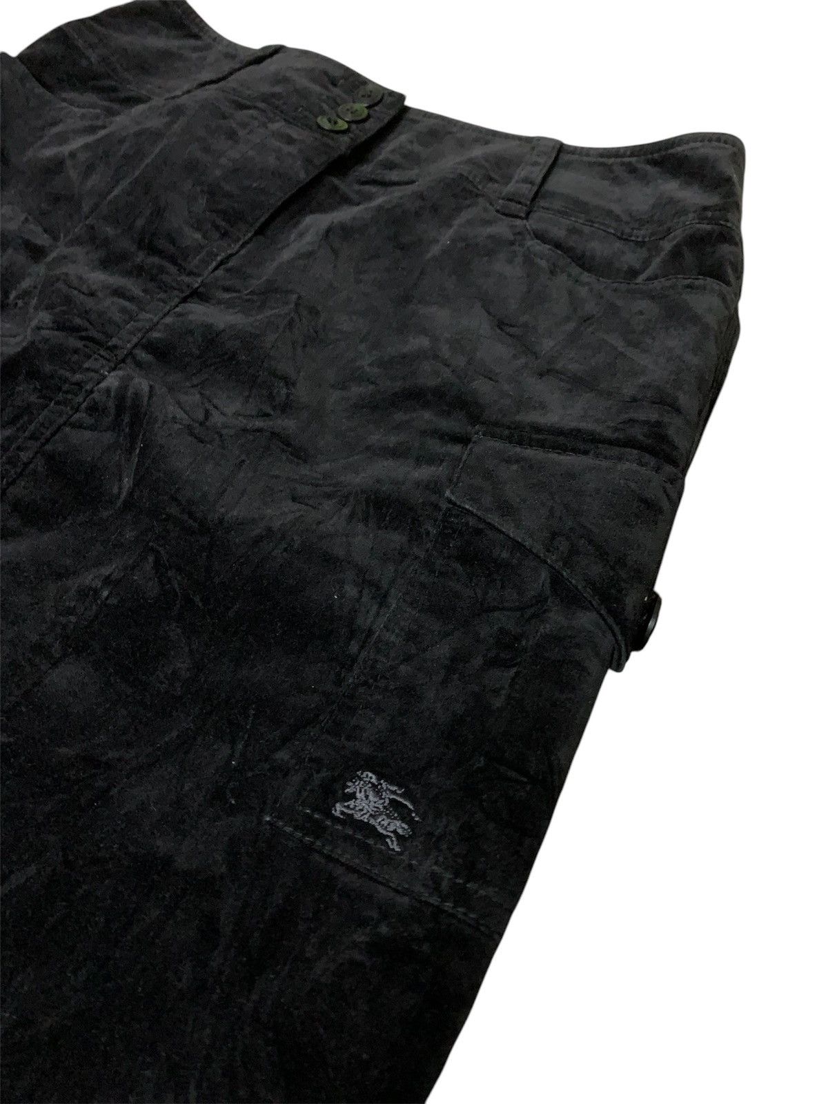 Burberry Burberry Blue Lebel Velvet Cargo Skirt Size 27" / US 4 / IT 40 - 2 Thumbnail