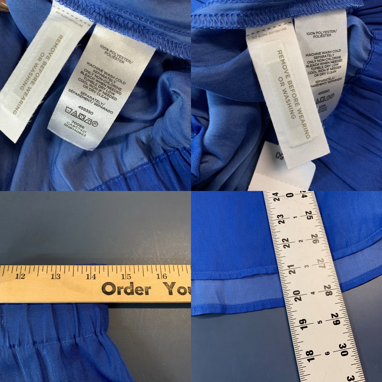 Loft VINTAGE LOFT Blue A-Line Pull On Skirt Womens Small NWT 29x28 Size 28" / US 6 / IT 42 - 8 Thumbnail