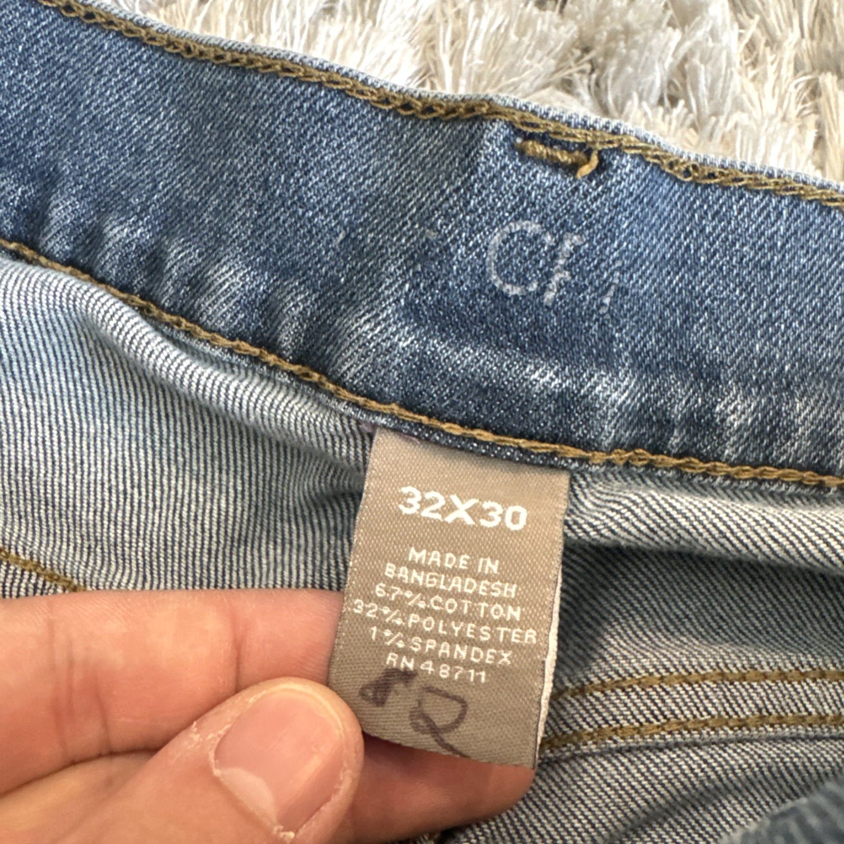 Denime VINTAGE Falls Creek Jeans Denim Blue Straight Stretch Workwear Men 32x30 00’s Inseam 29in Mens Size US 32 / EU 48 - 8 Thumbnail
