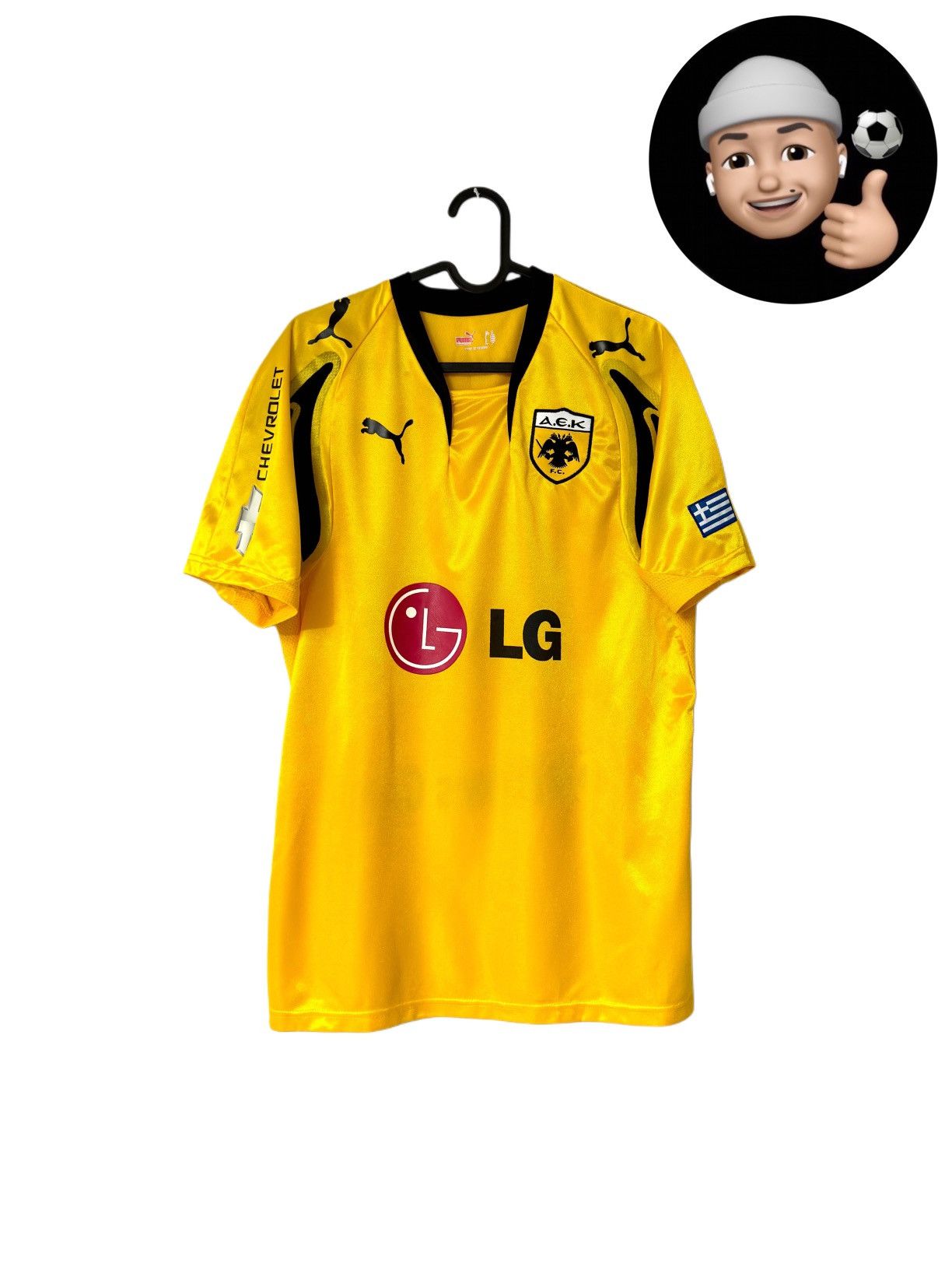 Puma × Vintage 2007 2008 AEK Athens Greece Puma Home Soccer Jersey Shirt EU Size US M / EU 48-50 / 2 - 1 Thumbnail