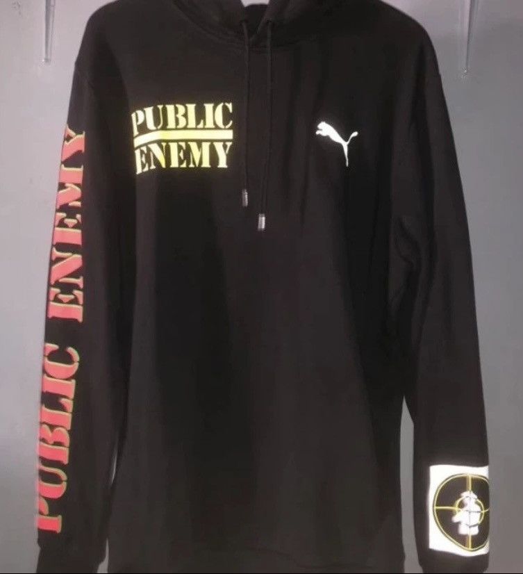 image of Public Enemy Hoodie in Black, Men's (Size Large)