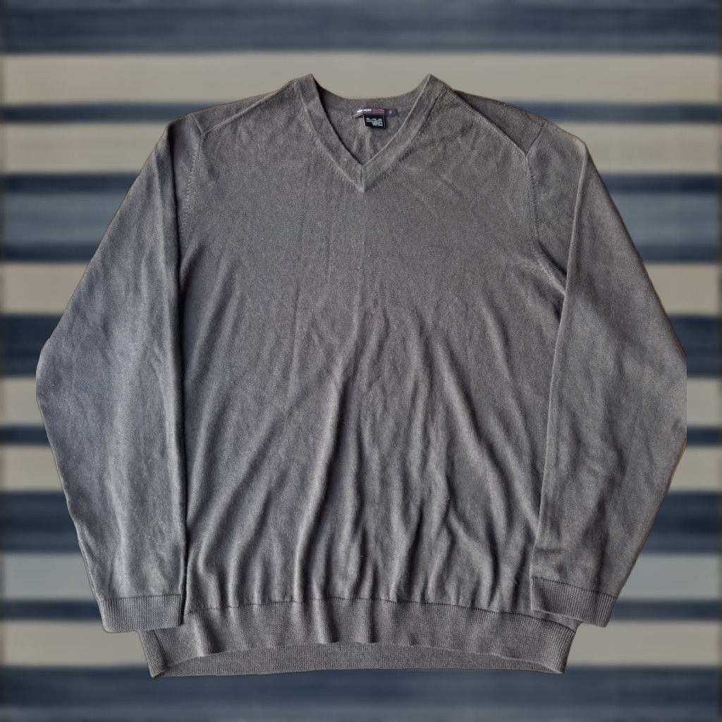 Nike Nike Tiger Woods Collection Wool Sweater Mens 2XL Brown V Neck Golf Pullover Knit Logo All Seasons Regular Muscled? Size US XXL / EU 58 / 5 - 1 Thumbnail