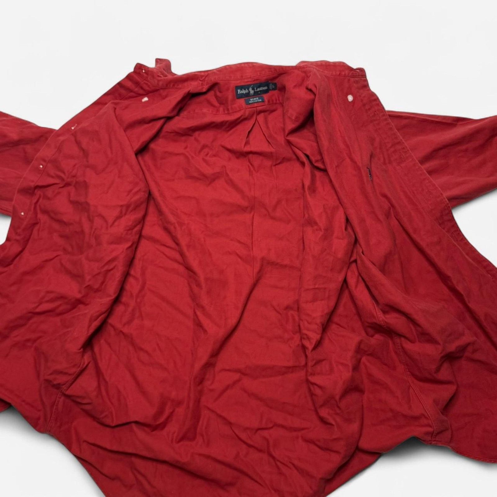 Ralph Lauren Ralph Lauren Blake Red Cotton Button Long Sleeve Shirt Men L Size US L / EU 52-54 / 3 - 4 Thumbnail
